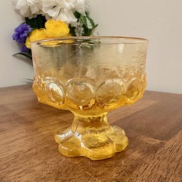 Vintage‎ Tiffin Franciscan Madeira Cornsilk Dessert Glasses Set of 5 Mid-Century - Picture 2 of 6